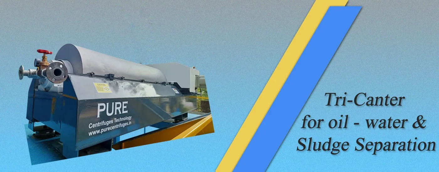 Pure Centrifuges We are Manufacturer, Supplier, Exporter, Trader of Decanter Centrifuges, Solid Bowl Decanter Centrifuges, Horizontal Decanter Centrifuges, Industrial Decanter Centrifuges,